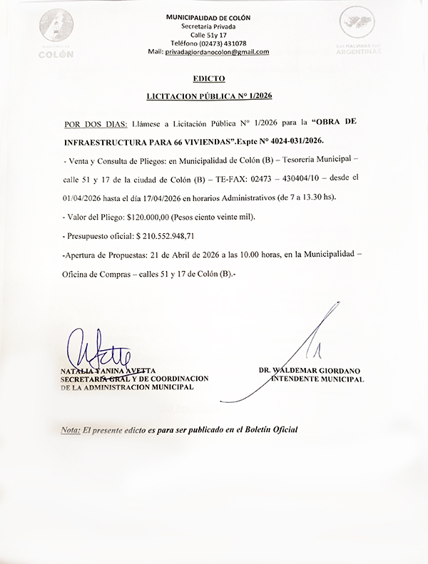 Municipio de Colon PBA